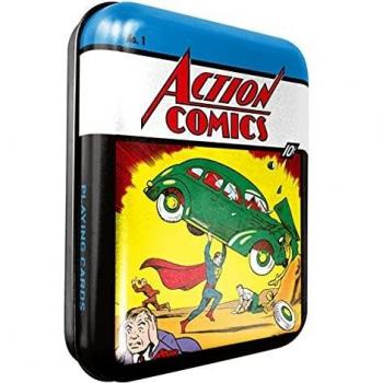Juego de Cartas DC Comics - Action Comics en Caja Metálica