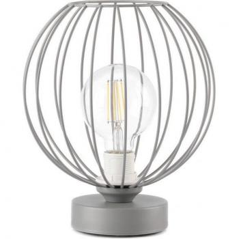 Lámpara de mesa MELONE Metal Gris, diseño moderno, acabado en metal gris, base estable, ideal para iluminación decorativa y funcional