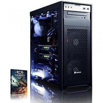 VIBOX Hercules 4 - 4,2GHz Intel i7 Quad Core CPU, 2x GTX 1070 GPU, Extremo, Ordenador de sobremesa Gaming con enfriador por agua con unidad central