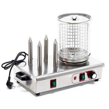 Máquina para hacer perritos calientes 650W con 4 pinchos para calentar panecillos
