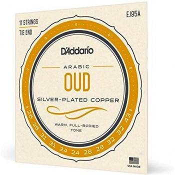 D'Addario EJ95A Arabic Oud Strings Set - Nylon 11 Strings with Silver Plated Copper