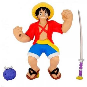 Figura de Acción Goo Jit Zu One Piece Monkey D. Luffy, Estruja y Estira, Multicolor, CO42939