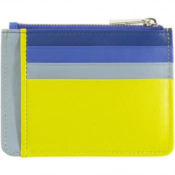 Tarjetero pequeño de hombre DUDU de piel con cremallera, coloridos titulares de tarjetas de crédito, cuero genuino, billetera compacta