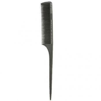 Peine Carbonite con cola Wet Brush Epic, color negro, diseñado para desenredar el cabello sin dañarlo, con cerdas flexibles y un mango ergonómico para mayor comodidad