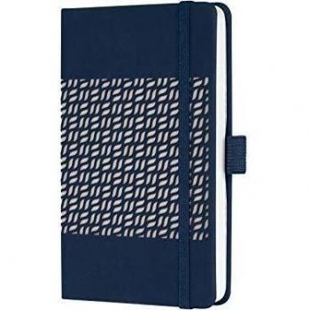 Cuaderno Sigel Jolie Impress A6, tapa dura, azul medianoche, liso, 174 páginas, vegan y sostenible