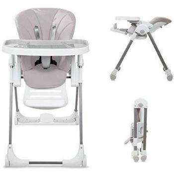 Babify Trona de bebé Evolutiva Comfort Plus. Reclinable, Ajustable con Plegado Compacto. Doble bandeja. Cojín ultrasoft