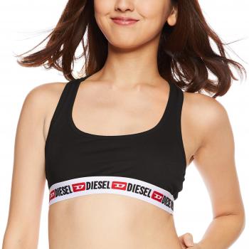 Diesel Mujer Sujetador, Sujetador, Deporte Sujetador, Suave Bra, Ufsb-Miley Top, Algodón Ajustados - Negro