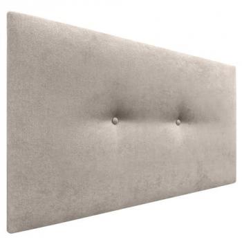 Cabecero Acolchado de Tela Beige Acualine con Botones 95x50cm para Camas 80/90 - Diseño Moderno y Lujo