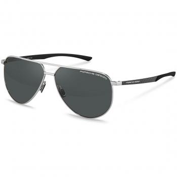 Porsche Design P8962 Polarized B Men's Silver Sunglasses 64mm