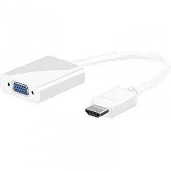 MicroConnect IC-51758 - Adaptador convertidor de HDMI a VGA, Color Blanco