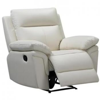 Sillón relax de piel de búfalo Pakita - Marfil