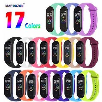 Mardozon Pulsera para Xiaomi Mi Band 4 Correa Silicona Reloj de Recambio Brazalete Coloridos Correas para Mi Banda 3 Compatible con Mi Smart Band 4