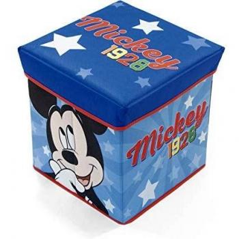 Taburete Contenedor Plegable Mickey Mouse Disney 30 x 30 x 30 cm