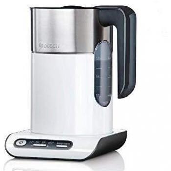 Bosch Hogar Styline TWK8611P, 2400 W, 1.5 litros, 62 Decibeles, plástico, Blanco/Acero