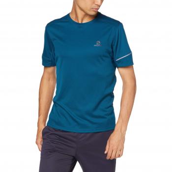 Salomon Agile SS tee T-Shirt, Hombre, Azul