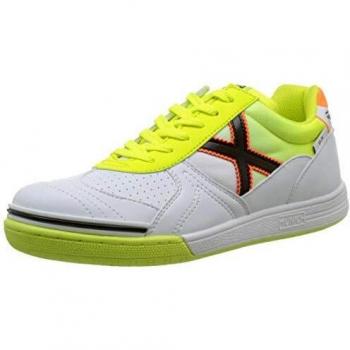 Munich G-3 Indoor 20, Zapatillas de Deporte Hombre, Blanco Amarillo Flúor, 41 EU