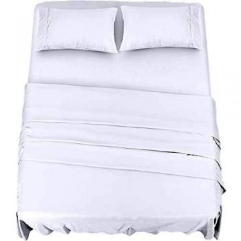 Utopia Bedding Juego De Sabanas 135x190 - Blanco - Microfibra Cepillada - Sábanas y Fundas de Almohada