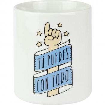 Mr. Wonderful Taza Puedes con Todo, Compuesto, 7 cm