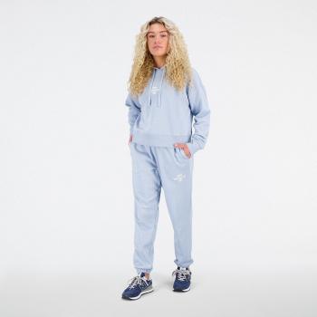 Pantalón largo de mujer New Balance Essentials Reimagined Brushed azul blanco - XS