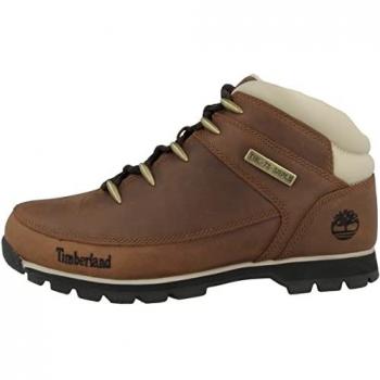 Botas de senderismo Timberland Euro Sprint Hiker para hombre en marrón oscuro, media caña, con cordones, talla 47.5