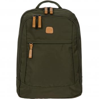 Mochila Bric's X-Travel Olive - Ideal para Viajes y Portátil de 14 Pulgadas