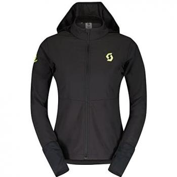 Chaqueta de running para mujer Scott RC Run Warm, color negro/amarillo, talla L