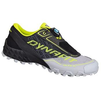 Dynafit Zapatillas de Trail Running Feline SL Hombre, color gris, negro, verde y amarillo, talla 42.5