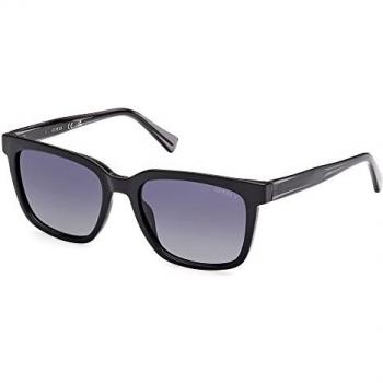 Guess GU00050 Polarized Sunglasses - Shiny Black, 54mm, Men's Size