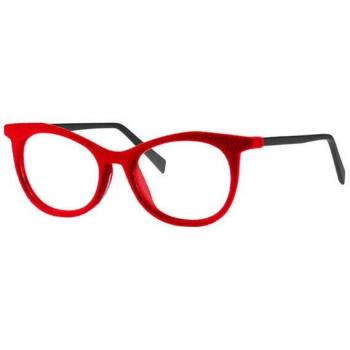Italia Independent II 5605V Women's Black Eyeglasses Frame Only Size 50 - Blue Light Blocking Available