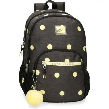 Mochila Pepe Jeans Leire con doble compartimento y diseño escolar para niña