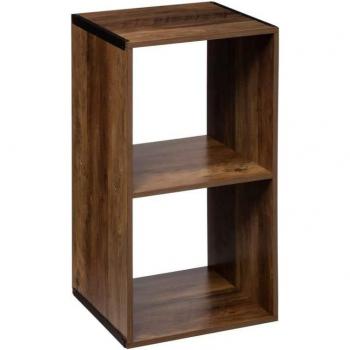 Estantería de Madera con 2 Compartimentos Five Mix, Dimensiones: 34,5x32x67,5 cm, Color: Marrón