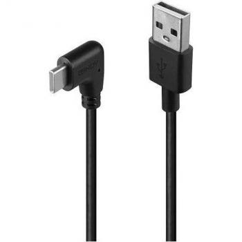 Lindy 0.5m USB 2.0 Type A to C Right Angle Cable Black