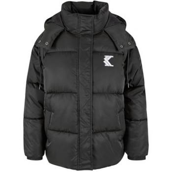 Karl Kani Women's Black Oversized Hooded Puffer Jacket