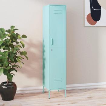 Armario taquilla de acero verde menta 35x46x180 cm vidaXL