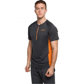 Camiseta de hombre Trangoworld Moysalen con manga corta y media cremallera
