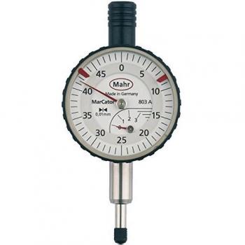 Reloj Comparador Pequeño 3mm MAHR - Precisión 0,01 mm, Sin Protección contra Golpes