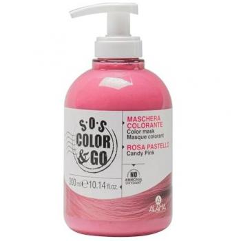 Mascarilla Colorante Rosa Pastello 300ml Alama S.O.S. Color&Go Condicionante