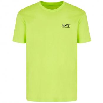 Camiseta de Hombre EA7 Core Identity Pima Verde con Logo Pequeño