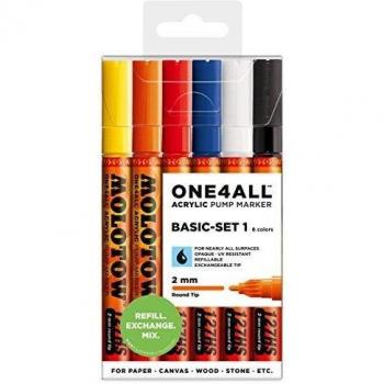 Acrylic marker One4All 127HS 2mm Wallet BasicSet