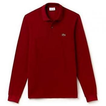 Lacoste Long Sleeve Classic Fit Polo Shirt Bordeaux Size S