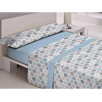 Libela 91459 Juego de sábanas, Polialgodón, Azul, Cama 90 cm