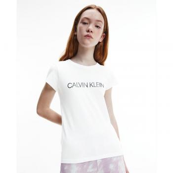 Camiseta de niña Calvin Klein en blanco con print