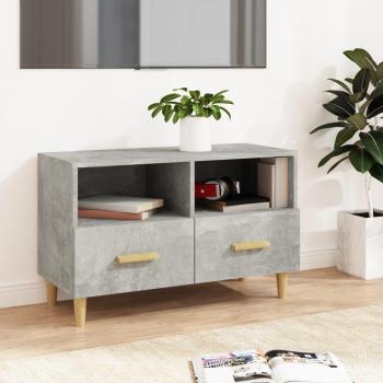 Mueble de TV vidaXL madera contrachapada 80x36x50 cm gris hormigón