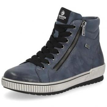 Botines Remonte D0772 para mujer, color azul, talla 42, con plataforma y diseño en piel