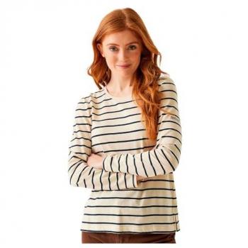 Regatta Women's Federica II Long Sleeve T-Shirt - Light Vanilla Navy, Size 18