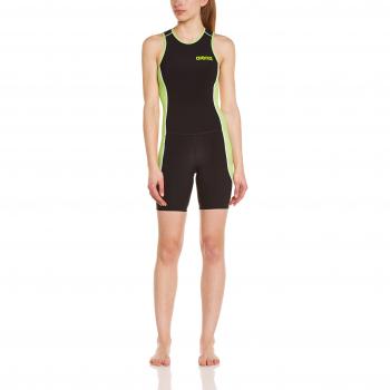 Arena W Rear Zip Trisuit St Bañador, Mujer, Negro