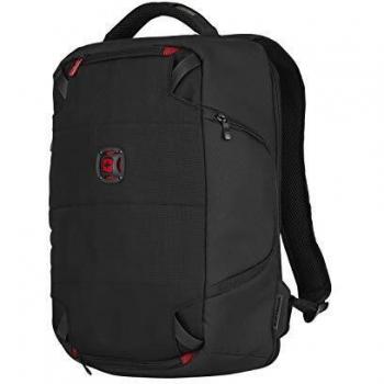 Wenger 606488 TECHPACK 14 Laptop Backpack, for Tech Equipment with Fully customizable padded dividers in Black {12 Litres}