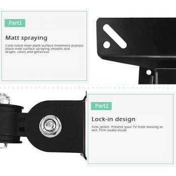 Soporte de Montaje de Pared Universal para TV de Pantalla Plana de 14-27 Pulgadas con Rotación de 180 Grados