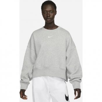 Nike Sportswear Phoenix Fleece Oversized Crewneck Sweatshirt - Women's - Grey Marl - Size Medium