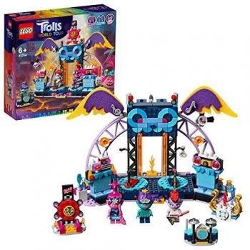 LEGO Trolls - Concierto en Volcano Rock City, Juguete de Construcción con Escenario y Minifiguras de Poppy, Branch y Barb, Incluye Guitarras de Juguete, a Partir de 6 Años